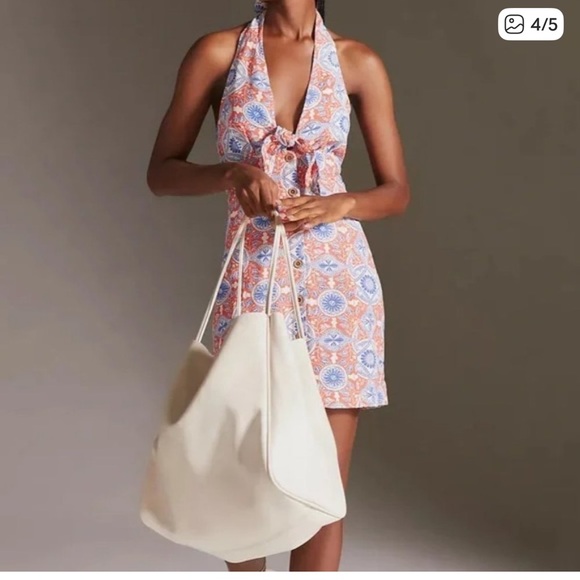 Anthropologie Maeve Halter Mini Dress Medium - Picture 2 of 5